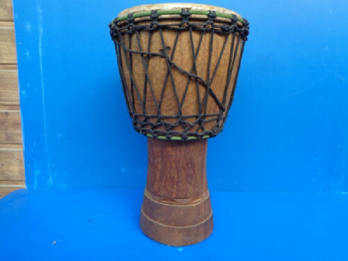 veritable Djembé africain 54cm tambour tamtam Percussion Bois Brut ethnique 