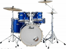 Batterie Pearl Export Standard 22'' High Voltage Blue avec cymbales
