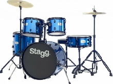 Stagg TIM120B BL - Batterie 20'' Standard, 5 fûts en tilleul (6-plis) + hardwar