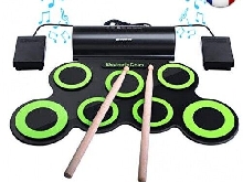 BONROB Batterie Electronique Drum Set, Roll Up percussions Midi Drum Kit avec