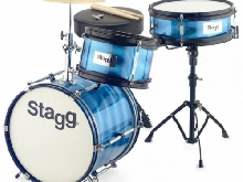Batterie Junior Stagg TIM JR 3/12 bleue - 3 fûts et accessoires