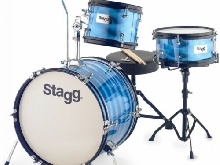 Batterie Junior Stagg TIM JR 3/16 bleue - 3 fûts et accessoires