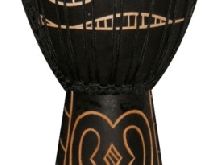 DJEMBE ACAJOU NOIR SCULPTE 12