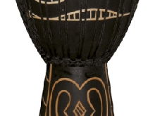 DJEMBE ACAJOU NOIR SCULPTE 8