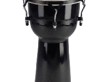 DJEMBE DIAMETRE PEAU 10  POUCES COULEUR NOIR HAUTEUR 48 CENTIMETRE