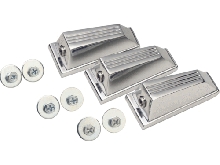 3 COQUILLES DE PERCUSSION POUR TOM ENTR'AXES 40 MM LIVRE AVEC VIS DE MONTAGE 